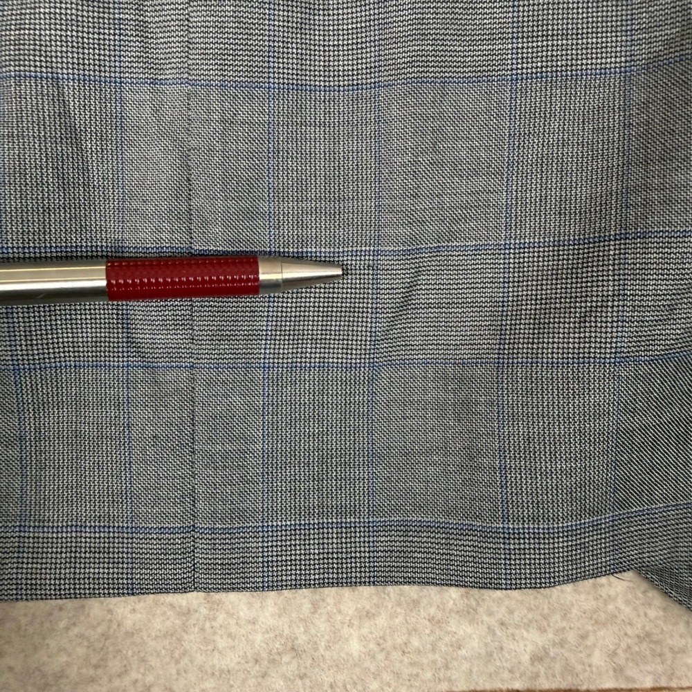 Jos A Bank Reserve Liberty Blazer 42R Cerruti 130s Wool Grey Plaid USA 3301/2FP - Picture 14 of 15